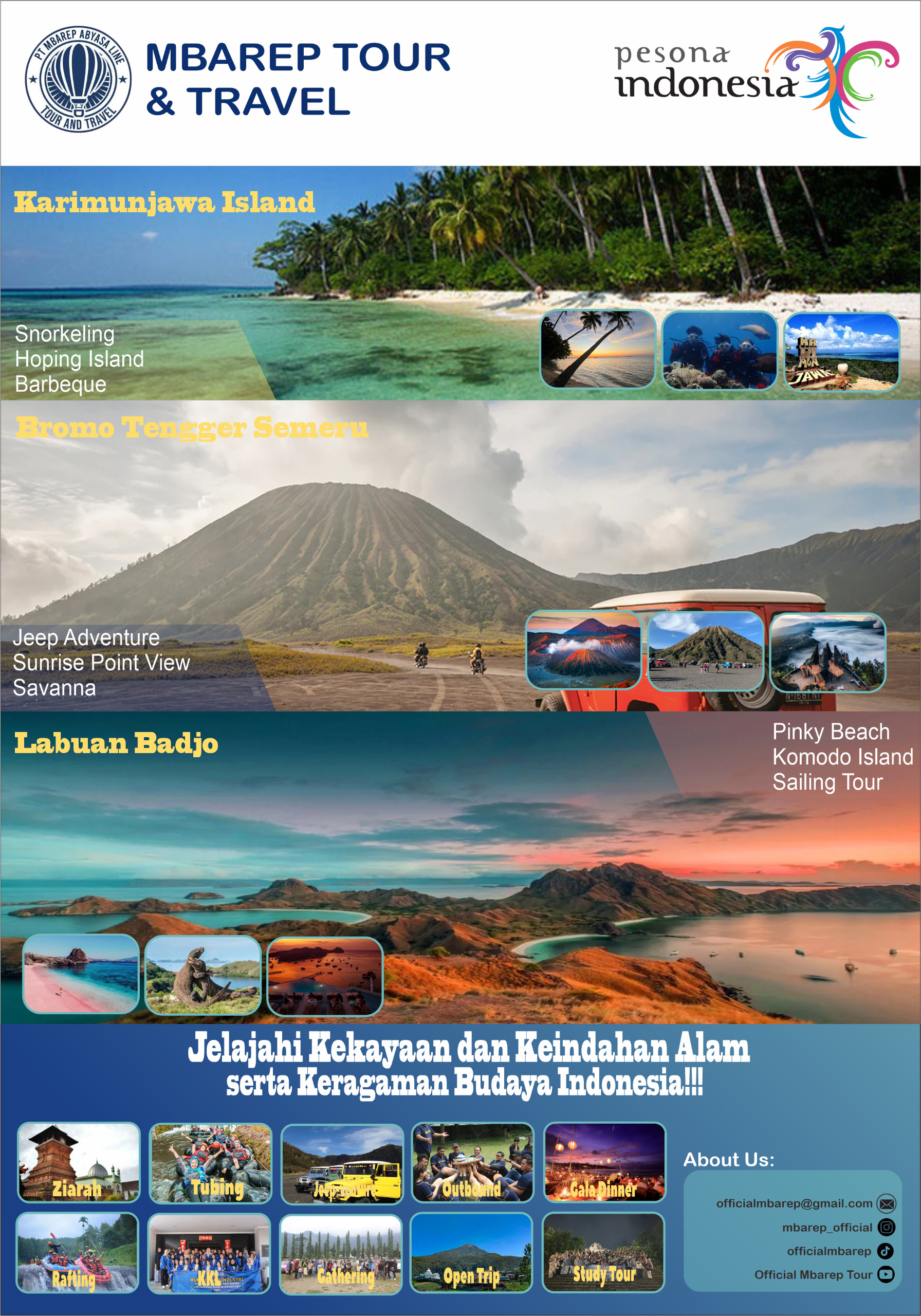 Eksplorasi Tanpa Batas: 3 Destinasi Impian Indonesia yang Wajib Anda Kunjungi Bersama Mbarep Tour